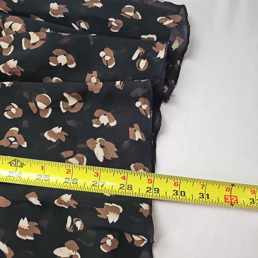 Pagani Women's Skirt Size 12 Black Brown Animal Print Flowy A-Line Casual - Picture 7 of 7